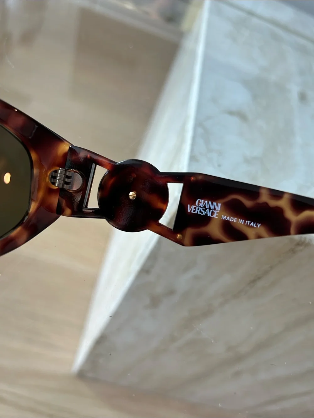 Gianni Versace Medusa Tortoiseshell Frame Sunglasses Vintage Original